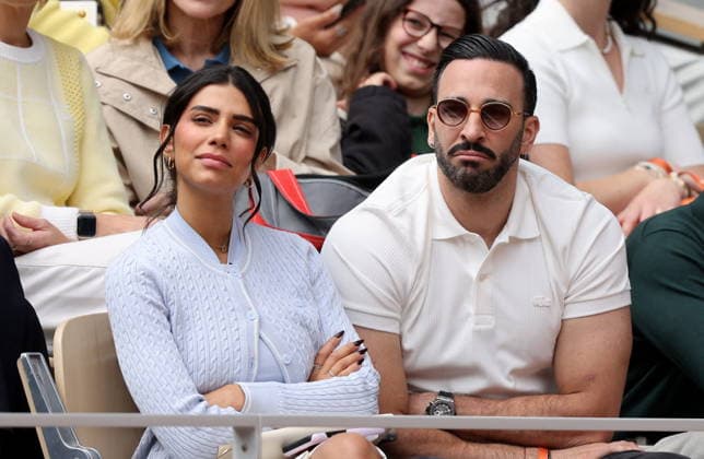 Adil Rami et sa compagne Louana Franco dans les tribunes lors des Internationaux de France de Tennis de Roland Garros 2026, à Paris, France, le 5 juin 2026 Jacovides Moreau Bestimage Celebs in the stands during the Day thirteen of the 2026 French Open on June 05, 2026 in Paris, France Paris France  Copyright: xJACOVIDES-MOREAUx xBESTIMAGExJACOVIDES-MOREAUx xBESTIMAGEx