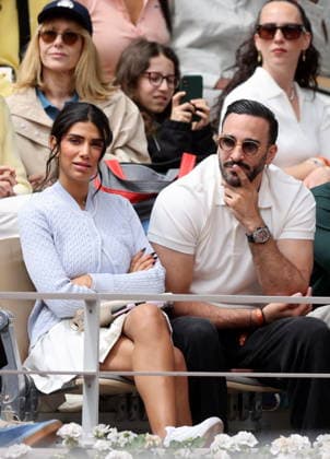 Adil Rami et sa compagne Louana Franco dans les tribunes lors des Internationaux de France de Tennis de Roland Garros 2026, à Paris, France, le 5 juin 2026 Jacovides Moreau Bestimage Celebs in the stands during the Day thirteen of the 2026 French Open on June 05, 2026 in Paris, France Paris France  Copyright: xJACOVIDES-MOREAUx xBESTIMAGExJACOVIDES-MOREAUx xBESTIMAGEx