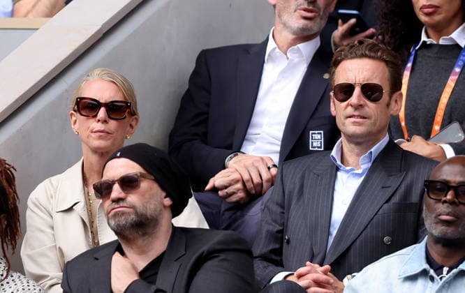 Laurent Macron and his wife Sabine in the stands during the Roland Garros 2026 French Tennis Open in Paris, France on June 05, 2026 Jacovides Moreau Bestimage Celebs in the stands during the Day thirteen of the 2026 French Open on June 05, 2026 in Paris, France Paris France  Copyright: xJACOVIDES-MOREAUx xBESTIMAGExJACOVIDES-MOREAUx xBESTIMAGEx