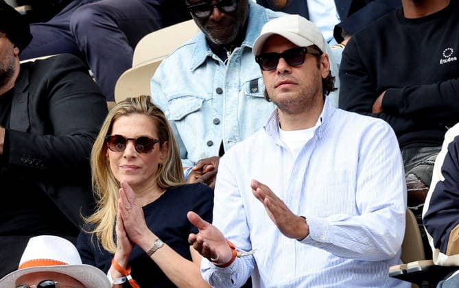 Judith El Zein et Laurent Lafitte dans les tribunes lors des Internationaux de France de Tennis de Roland Garros 2026, à Paris, France, le 5 juin 2026 Jacovides Moreau Bestimage Celebs in the stands during the Day thirteen of the 2026 French Open on June 05, 2026 in Paris, France Paris France  Copyright: xJACOVIDES-MOREAUx xBESTIMAGExJACOVIDES-MOREAUx xBESTIMAGEx