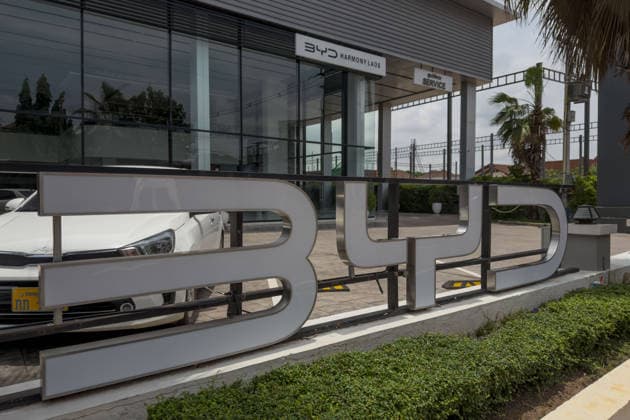 May 23, 2026, Vientiane, Vientiane, Laos: The logo of BYD is seen in front of its 4S store in Vientiane, Laos. Vientiane Laos  - ZUMAw151 20260523_zip_w151_009 Copyright: xPatrickxChengzhixWangx