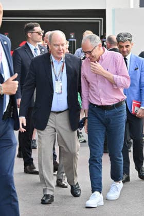 IPA85388891 - Monte Carlo, Formula 1 Monaco Grand Prix - Celebrities watch Saturday s practice In the photo: Albert II of Monaco, Stefano Domenicali  Copyright: xManuelexMangiarottix xManuelexMangiarottix 85388891
