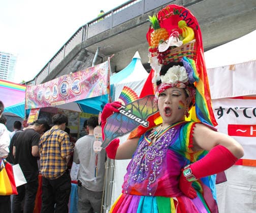 Participant poses for camera during the event Tokyo Pride 2026 in Tokyo, Japan on Saturday, June 6, 2026.  TKP2026060602 KEIZOxMORI