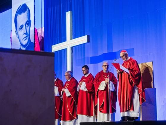 The solemn Mass with the papal legate, Cardinal Michael Czerny, completed the beatification of priests Jan Bula and Vaclav Drbola, at Exhibition Centre in Brno, Czech Republic, on June 6, 2026. (CTKxPhoto PatrikxUhlir) CTKPhotoP2026060603491  CTKPhotoP2026060603491