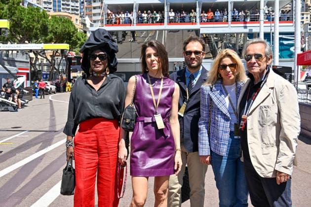 Charlotte Casiraghi, Jacky Ickx and his wife Khadja Nin in the paddocks of the Formula 1 Louis Vuitton Grand Prix of Monaco 2026, in Monte Carlo, Monaco, on June 6, 2026 Bruno Bebert Bestimage Celebs in the paddocks of the Formula 1 Louis Vuitton Grand Prix of Monaco 2026, in Monte Carlo, Monaco, on June 6, 2026 Monte Carlo Monaco  Copyright: xBrunoxBebertx xBestimagexBrunoxBebertx xBestimagex