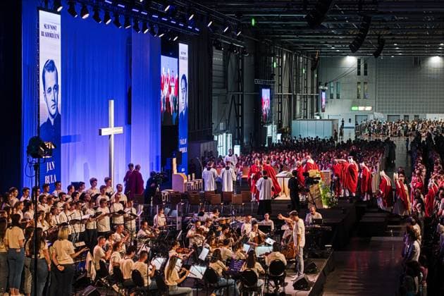 The solemn Mass with the papal legate, Cardinal Michael Czerny, completed the beatification of priests Jan Bula and Vaclav Drbola, at Exhibition Centre in Brno, Czech Republic, on June 6, 2026. (CTKxPhoto PatrikxUhlir) CTKPhotoP2026060603682  CTKPhotoP2026060603682