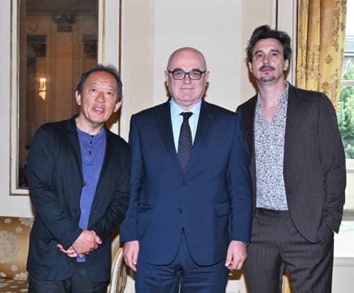 IPA85394618 - Milan,Italy Bizet s CARMEN opera onstage at La Scala institutional presentation conference In the photo:Myung-Whun Chung music director Teatro allaScala,FortunatoOrtombina superintendent of La Scala,Damiano Micheletto director  Copyright: xNickxZonnax xNickxZonnax 85394618