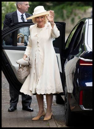 . 06 06 2026. Kemble , United Kingdom. Queen Camilla arriving at the wedding of Peter Phillips and Harriet Sperling at All Saints Church in the village of Kemble, near Cirencester, United Kingdom.  xStephenxLockx xi-Imagesx IIM-26812-0043