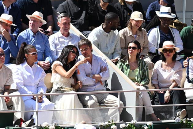 Internationaux de tennis de Roland Garros Finale Dames Brad Pitt and Ines de Ramon during Female Final match at Roland Garros 2026 457089 2026 06 06 France de Ramon, Ines Pitt, Brad  Copyright: xSergexArnalx xStarfacex STAR_457089_006
