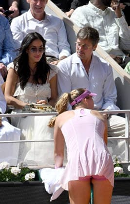 Internationaux de tennis de Roland Garros Finale Dames Brad Pitt and Ines de Ramon during Female Final match at Roland Garros 2026 457089 2026 06 06 France de Ramon, Ines Pitt, Brad  Copyright: xSergexArnalx xStarfacex STAR_457089_007