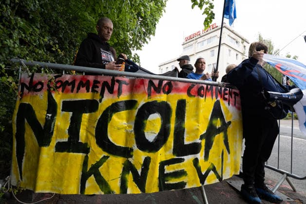June 6, 2026, Perth, Scotland, UK: Anti-immigration protesters held a demonstration outside The Queens Hotel in Perth, while pro-immigration protesters aligned with Perth Against Racism staged a Reject Hate And Division counter-demonstration outside the Radisson Blu Hotel opposite. Both hotels are being used to house asylum seekers and have been the focus of similar protests in recent months. Perth UK  - ZUMAs357 20260606_zip_s357_013 Copyright: xCameronxScottx