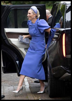 . 06 06 2026. Kemble , United Kingdom. Zara Tindall arriving at the wedding of Peter Phillips and Harriet Sperling at All Saints Church in the village of Kemble, near Cirencester, United Kingdom.  xStephenxLockx xi-Imagesx IIM-26812-0049