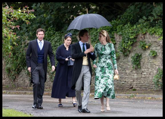 . 06 06 2026. Kemble , United Kingdom. Princess Beatrice and Princess Eugenie and their husbands arriving at the wedding of Peter Phillips and Harriet Sperling at All Saints Church in the village of Kemble, near Cirencester, United Kingdom.  xStephenxLockx xi-Imagesx IIM-26812-0054