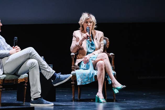 IPA85396422 - Milan, Valeria Bruni Tedeschi s masterclass during the MFF Milano Film Fest 2026 at the Piccolo Teatro Strehler. Pictured: Valeria Tedeschi (French-Italian actress and director).  Copyright: xAlessandroxBremecx xx 85396422