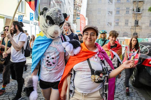 The Brno Pride Parade passed through the city centre as part of the Brno Pride Week 2026 event, in Brno, Czech Republic, on June 6, 2026. (CTKxPhoto MonikaxHlavacova) CTKPhotoP2026060604424  CTKPhotoP2026060604424