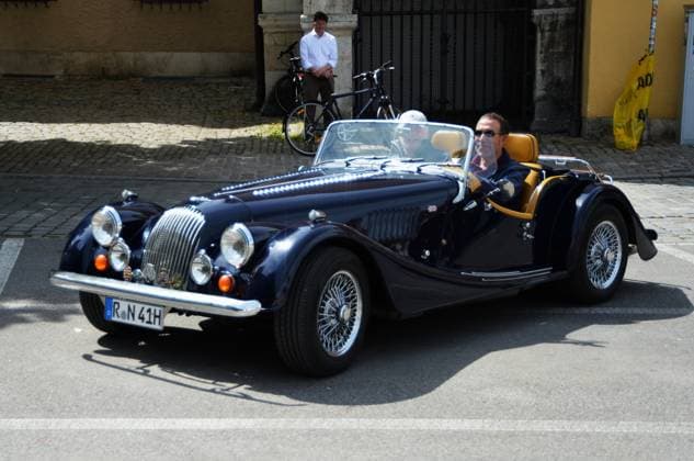 21. Regensburger Classic Rallye, Oldtimer-Rennen bzw Ausfahrt mit Start und Ziel in Regensburg, via Wiesent, Brennberg, Roding, Zandt, Bad Kötzting, Viechtach, Rattenberg am 6. und 7. Juni 2026. Foto: Oldtimer, Morgan Plus 8 mit H-Kennzeichen *** 21 Regensburger Classic Rallye, classic car race or exit with start and finish in Regensburg, via Wiesent, Brennberg, Roding, Zandt, Bad Kötzting, Viechtach, Rattenberg on June 6 and 7, 2026 Photo classic car, Morgan Plus 8 with H license plate