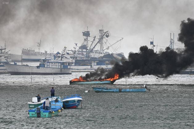 MANTA BOAT FIRE Manta, June 06, 2026 Fire of several boats in the Port of Manta API PHOTO ARIEL OCHOA Manta Manta ManaboÂ Ecuador DIS MANTA BOAT FIRE 114c5f5e96f30386a00e29f7fed52946 Copyright: xArielxOchoax