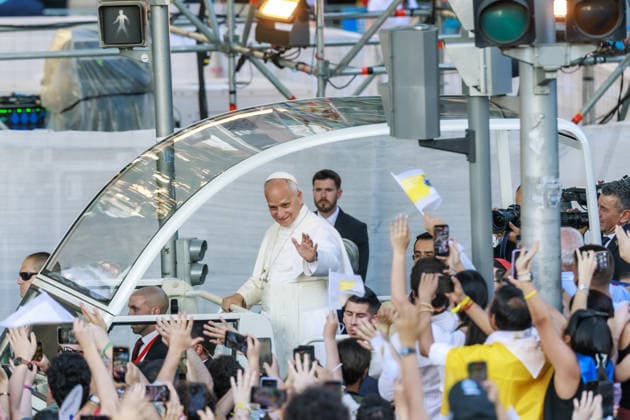 Pope Leo XIV in Madrid MADRID, SPAIN - JUNE 06: Pope Leo XIV during the prayer vigil with young people in the Plaza de Lima, 6 June 2026, in Madrid, Spain. During the prayer vigil with young people, the Pope addresses the participants after the moment of community prayer. Alex Juarez Anadolu Madrid Spain. Editorial use only. Please get in touch for any other usage.  Copyright: x2026xAnadoluxAlexxJuarezx