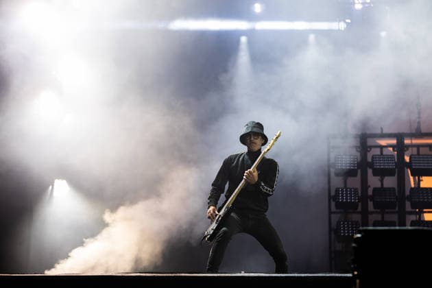 Kaspar Boye Larsen (Bass) während des Auftritts der dänischen Rockband Volbeat im Rahmen des Festivals Rock am Ring 2026 am Nürburgring. Nürburg Rock am Ring Rheinland-Pfalz Germany *** Kaspar Boye Larsen bass during the performance of the Danish rock band Volbeat as part of the Rock am Ring 2026 festival at the Nürburgring Nürburg Rock am Ring Rheinland Pfalz Germany