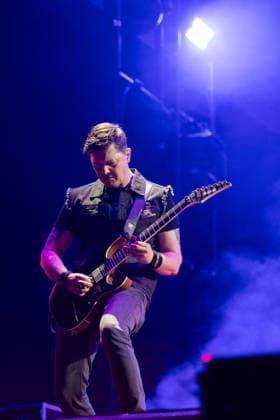 Flemming C. Lund (Gitarre) während des Auftritts der dänischen Rockband Volbeat im Rahmen des Festivals Rock am Ring 2026 am Nürburgring. Nürburg Rock am Ring Rheinland-Pfalz Germany *** Flemming C Lund guitar during the performance of the Danish rock band Volbeat as part of the Rock am Ring 2026 festival at the Nürburgring Nürburg Rock am Ring Rheinland Pfalz Germany