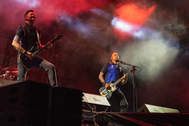 Rock am Ring 2026 - Volbeat - 06.06.26 Volbeat auf der Utopia Stage. Flemming C. Lund (Gitarre) und Michael Poulsen (Gesang) - Zweiter Festivaltag am Samstag, 06.06.2026, bei Rock am Ring 2026 am Nürburgring in der Eifel. Das dreitägige Musikfestival findet vom 5. bis 7. Juni 2026 statt und gehört zu den größten Open-Air-Festivals Deutschlands. Nürburg Nürburgring Rheinland-Pfalz Deutschland *** Rock am Ring 2026 Volbeat 06 06 26 Volbeat on the Utopia Stage Flemming C Lund guitar and Michael Poulsen vocals Second festival day on Saturday, 06 06 2026, at Rock am Ring 2026 at the Nürburgring in the Eifel The three-day music festival takes place from June 5 to 7, 2026 and is one of the largest open air festivals in Germany Nürburg Nürbu Copyright: xMarcxJohnx