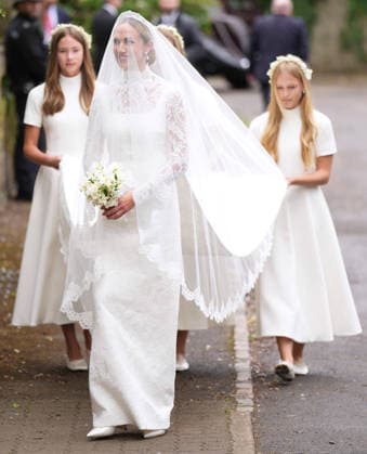 The Wedding of Harriet Sperling to Peter Phillips Harriet Sperling, together with bridesmaids Georgina Sperling, Savannah Phillips and Isla Phillips arrives for her wedding to Peter Phillips at All Saints Church, Kemble, Gloucestershire, UK, on the 6th June 2026. Picture by James Whatling Kemble All Saints Church Gloucestershire United Kingdom  WHA-0825