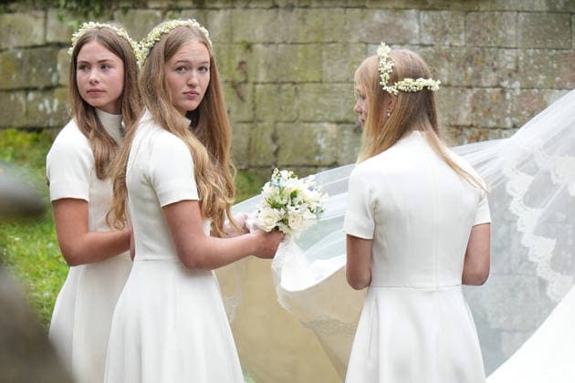 The Wedding of Harriet Sperling to Peter Phillips Georgina Sperling, Savannah Phillips and Isla Phillips attend the Wedding of Harriet Sperling to Peter Phillips at All Saints Church, Kemble, Gloucestershire, UK, on the 6th June 2026. Picture by James Whatling Kemble All Saints Church Gloucestershire United Kingdom  WHA-0825
