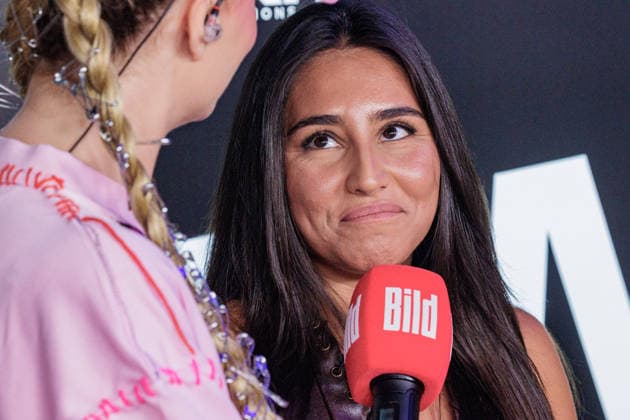 06.06.2026. Leverkusen. Aurelia Lamprecht am Rande des Fame Fighting, das große Promibox-Event von BILD und Eugen Lopez in der Leverkusener Ostermann Arena. Zum ersten Mal in Kooperation mit dem britischen Pendant Misfits Boxing und dem internationalen Medienpartner The Sun. Leverkusen Ostermann Arena Nordrhein-Westfalen Deutschland *** 06 06 2026 Leverkusen Aurelia Lamprecht on the verge of Fame Fighting, the big celebrity boxing event by BILD and Eugen Lopez in the Ostermann Arena in Leverkusen For the first time in cooperation with the British counterpart Misfits Boxing and the international media partner The Sun Leverkusen Ostermann Arena North Rhine-Westphalia Germany