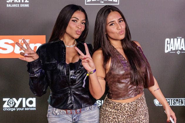 06.06.2026. Leverkusen. (l-r) Hatidza Demirovic (Hati Suarez) und Aurelia Lamprecht am Rande des Fame Fighting, das große Promibox-Event von BILD und Eugen Lopez in der Leverkusener Ostermann Arena. Zum ersten Mal in Kooperation mit dem britischen Pendant Misfits Boxing und dem internationalen Medienpartner The Sun. Leverkusen Ostermann Arena Nordrhein-Westfalen Deutschland *** 06 06 2026 Leverkusen l r Hatidza Demirovic Hati Suarez and Aurelia Lamprecht on the sidelines of Fame Fighting, the big celebrity boxing event organized by BILD and Eugen Lopez at the Ostermann Arena in Leverkusen For the first time in cooperation with the British counterpart Misfits Boxing and the international media partner The Sun Leverkusen Ostermann Arena Nort