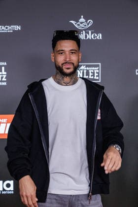 06.06.2026. Leverkusen. Ty Mitchell am Rande des Fame Fighting, das große Promibox-Event von BILD und Eugen Lopez in der Leverkusener Ostermann Arena. Zum ersten Mal in Kooperation mit dem britischen Pendant Misfits Boxing und dem internationalen Medienpartner The Sun. Leverkusen Ostermann Arena Nordrhein-Westfalen Deutschland *** 06 06 2026 Leverkusen Ty Mitchell on the verge of Fame Fighting, the big celebrity boxing event by BILD and Eugen Lopez in the Ostermann Arena in Leverkusen For the first time in cooperation with the British counterpart Misfits Boxing and the international media partner The Sun Leverkusen Ostermann Arena North Rhine-Westphalia Germany