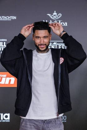 06.06.2026. Leverkusen. Ty Mitchell am Rande des Fame Fighting, das große Promibox-Event von BILD und Eugen Lopez in der Leverkusener Ostermann Arena. Zum ersten Mal in Kooperation mit dem britischen Pendant Misfits Boxing und dem internationalen Medienpartner The Sun. Leverkusen Ostermann Arena Nordrhein-Westfalen Deutschland *** 06 06 2026 Leverkusen Ty Mitchell on the verge of Fame Fighting, the big celebrity boxing event by BILD and Eugen Lopez in the Ostermann Arena in Leverkusen For the first time in cooperation with the British counterpart Misfits Boxing and the international media partner The Sun Leverkusen Ostermann Arena North Rhine-Westphalia Germany