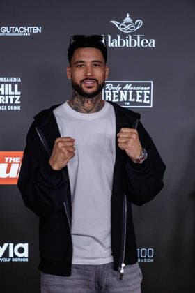 06.06.2026. Leverkusen. Ty Mitchell am Rande des Fame Fighting, das große Promibox-Event von BILD und Eugen Lopez in der Leverkusener Ostermann Arena. Zum ersten Mal in Kooperation mit dem britischen Pendant Misfits Boxing und dem internationalen Medienpartner The Sun. Leverkusen Ostermann Arena Nordrhein-Westfalen Deutschland *** 06 06 2026 Leverkusen Ty Mitchell on the verge of Fame Fighting, the big celebrity boxing event by BILD and Eugen Lopez in the Ostermann Arena in Leverkusen For the first time in cooperation with the British counterpart Misfits Boxing and the international media partner The Sun Leverkusen Ostermann Arena North Rhine-Westphalia Germany