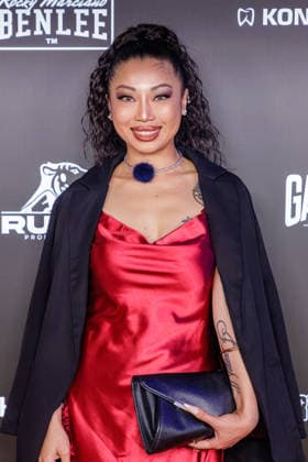 06.06.2026. Leverkusen. Jasmin Nguyen am Rande des Fame Fighting, das große Promibox-Event von BILD und Eugen Lopez in der Leverkusener Ostermann Arena. Zum ersten Mal in Kooperation mit dem britischen Pendant Misfits Boxing und dem internationalen Medienpartner The Sun. Leverkusen Ostermann Arena Nordrhein-Westfalen Deutschland *** 06 06 2026 Leverkusen Jasmin Nguyen on the sidelines of Fame Fighting, the big celebrity boxing event organized by BILD and Eugen Lopez at the Ostermann Arena in Leverkusen For the first time in cooperation with the British counterpart Misfits Boxing and the international media partner The Sun Leverkusen Ostermann Arena North Rhine-Westphalia Germany