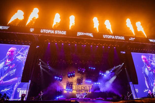Rock am Ring 2026, Tag 2, 6.6.2026 Headliner Volbeat am Samstag -- Mit dem Traditionsfestival Rock am Ring am Nürburgring in der Eifel startet in Deutschland die Festival-Saison. Rock am Ring findet in diesem Jahr vom 5. bis 7. Juni statt. Rund 80 Bands und Künstler stehen auf einer der drei großen Bühnen. Nürburg Nürburgring Rheinland-Pfalz Deutschland *** Rock am Ring 2026, Day 2, 6 6 2026 Headliner Volbeat on Saturday The traditional Rock am Ring festival at the Nürburgring in the Eifel region kicks off the festival season in Germany Rock am Ring will take place this year from 5 to 7 June Around 80 bands and artists will perform on one of the three large stages Nürburg Nürburgring Rhineland-Palatinate Germany Copyright: xSebastianxDerixx