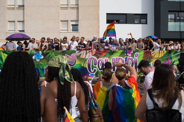 June 6, 2026, Malaga, Spain: Men are seen on a float enjoying as they take part in a demonstration in support of the rights of LGTBIQ+ people, as part of the LGTBIQ+ Pride celebrations. The LGTBIQ+ Pride of Torremolinos is internationally known as a meeting point for LGTBIQ+ people in a colourful and festive atmosphere, where thousands of people celebrate the fight of the LGTBIQ+ movement for equality and respect. Malaga Spain - ZUMAs197 20260606_aaa_s197_321 Copyright: xJesusxMeridax