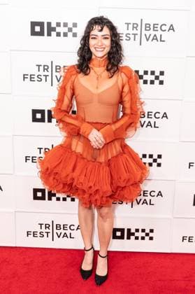 June 6, 2026, New York, New York, USA: Angela Wong Carbone wearing dress by Nigerian designer Cynthia Abila attends premiere of The Last Day at Tribeca Film Festival at BMCC in New York, NY on June 6, 2026. New York USA - ZUMAr339 20260606_znp_r339_043 Copyright: xLevxRadinx