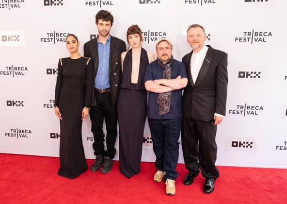 June 6, 2026, New York, New York, USA: Sofia Boutella, Liam Hellmann, Lizzy McAlpine, Jamie Adams and Simon Pegg attend premiere of Only What We Carry at Tribeca Film Festival at SVA Theatre in New York, NY on June 6, 2026. New York USA - ZUMAr339 20260606_znp_r339_111 Copyright: xLevxRadinx