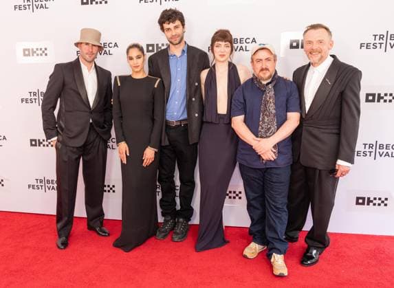 June 6, 2026, Bronx, New York, USA: Marc Antoine Barrois, Sofia Boutella, Liam Hellmann, Lizzy McAlpine, Jamie Adams and Simon Pegg attend premiere of Only What We Carry at Tribeca Film Festival at SVA Theatre in New York, NY on June 6, 2026. Bronx USA - ZUMAr339 20260606_znp_r339_113 Copyright: xLevxRadinx