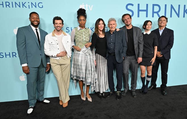 Apple TV™s ˜Shrinking™ Emmy FYC Luke Tennie, Michael Urie, Jessica Williams, Christa Miller, Harrison Ford, Jason Segel, Lukita Maxwell and Ted McGinley arriving to Apple TV™s Shrinking Emmy FYC event screening held at the Directors Guild Theatre on June 6, 2026 in Los Angeles, CA. Los Angeles Directors Guild Theatre California USA Copyright: xLisaxOConnorx xAFF-USA.comx