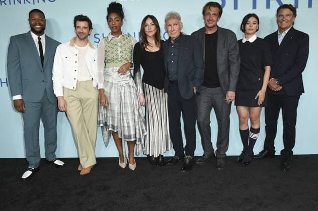 Luke Tennie, Michael Urie, Jessica Williams, Christa Miller, Harrison Ford, Jason Segel, Lukita Maxwell at arrivals for SHRINKING Official Emmy FYC Red Carpet, Directors Guild of America DGA Theater Complex, Los Angeles, CA, June 06, 2026. Photo By: Elizabeth Goodenough Everett Collection SHRINKING Official Emmy FYC Red Carpet PUBLICATIONXNOTxINxCANxCHNxFRAxITAxJPNxNORxPOLxRUSxESPxUKxUSA