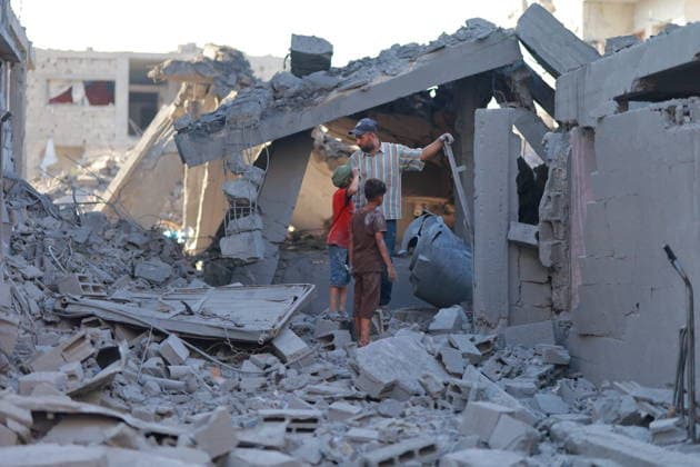 Israeli strike targeted a house in the Maghazi Refugee Camp in the central Gaza Strip GAZA CITY, GAZA, PALESTINE - JUNE 07: Palestinians inspect the area following Israeli army targeted a house belonging to Fuad Abu Asheba in the Maghazi Refugee Camp, violating the ceasefire reportedly resulted in casualties and injuries, while the targeted house was completely destroyed in Gaza City, Gaza, Palestine, on June 07, 2026. Mahmoud Abu Hamda Anadolu Gaza City Gaza. Editorial use only. Please get in touch for any other usage.  Copyright: x2026xAnadoluxMahmoudxAbuxHamdax