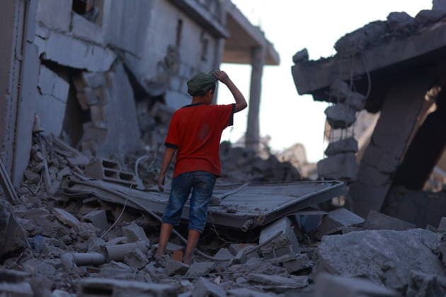 Israeli strike targeted a house in the Maghazi Refugee Camp in the central Gaza Strip GAZA CITY, GAZA, PALESTINE - JUNE 07: A Palestinian kid inspects the area following Israeli army targeted a house belonging to Fuad Abu Asheba in the Maghazi Refugee Camp, violating the ceasefire reportedly resulted in casualties and injuries, while the targeted house was completely destroyed in Gaza City, Gaza, Palestine, on June 07, 2026. Mahmoud Abu Hamda Anadolu Gaza City Gaza. Editorial use only. Please get in touch for any other usage.  Copyright: x2026xAnadoluxMahmoudxAbuxHamdax