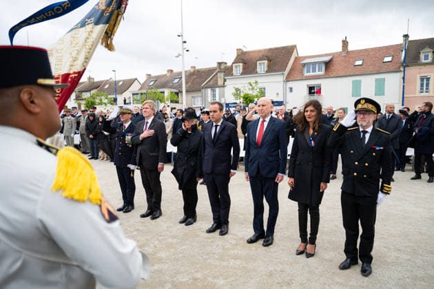 Sebastien Lecornu At D-Day Commemoration - Normandy Sebastien Lecornu, French Prime Minister, attends the international ceremony marking the 82nd anniversary of the Normandy Landings in Langrune-sur-Mer, France on June 6, 2026. Photo by Gregoire Campione Pool ABACAPRESS.COM France  Copyright: xCampionexGregoire ABACAx