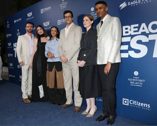 USA - Newport Beach TV Festival - Newport Beach LOS ANGELES - JUN 6: Paul Anthony Kelly, Karolina Wydra, Shabana Azeez, Thomas Doherty, Ashley Padilla, Owen Thiele at the Newport Beach TV Festival at the Lido Theater on June 6, 2026 in Newport Beach, CA Newport Beach CA USA  Copyright: xKathyxHutchinsx xHutchinsxPhotox