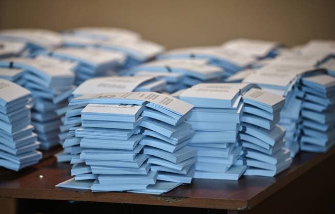 Armenia Parliamentary Election 9184642 07.06.2026 Ballots are pictured at a polling station during the Armenian parliamentary election in Yerevan, Armenia. Yuri Kochetkov Sputnik Yerevan Armenia  Copyright: xYurixKochetkovx