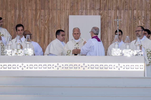 Pope Leo XIV presides at Holy Mass and a Eucharistic procession for Corpus Christi Day in Madrid Pope Leo XIV presides at Corpus Christi Mass in Plaza de Cibeles, June 7, 2026, in Madrid Spain Pope Leo XIV officiates the Solemnity of Corpus Christi in Madrid with a Mass and subsequent Eucharistic procession around the capital The ceremony brings together high-ranking civil and religious authorities, King Felipe VI, Queen Letizia, Princess Leonor and Infanta Sofia attend the event 07 JUNE 2026 PAPAL VISIT Madrid Madrid Spain  Copyright: xAlbertoxOrtegax 7578062