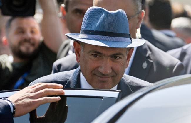 Armenia Parliamentary Election 9184690 07.06.2026 Civil Contract party leader and Armenian Prime Minister Nikol Pashinyan leaves a polling station after casting his ballot during the Armenian parliamentary election in Yerevan, Armenia. Stringer Sputnik Yerevan Armenia  Copyright: xStringerx