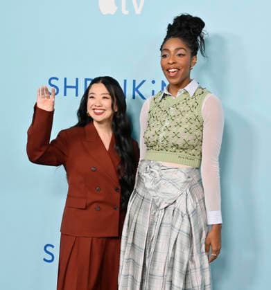 Cast members Sherry Cola (L) and Jessica Williams attend Apple TV s dramatic comedy series Shrinking Emmy FYC Event screening at the DGA Theatre Complex on Saturday, June 6, 2026. Storyline: A grieving therapist starts to tell his clients exactly what he thinks. Ignoring his training and ethics, he finds himself making huge changes to people s lives - including his own.  LAP2026060657 JIMxRUYMEN