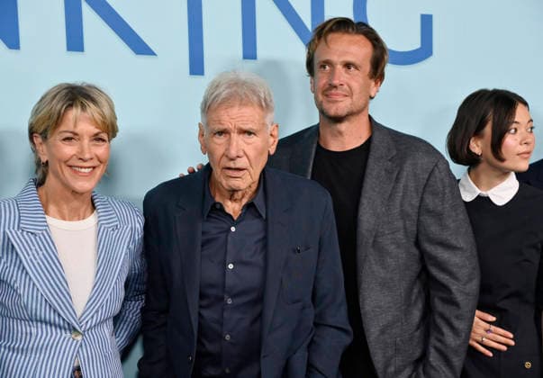 (L-R) Cast members Wendie Malick, Harrison Ford, Jason Segel and Lukita Maxwell attend Apple TV s dramatic comedy series Shrinking Emmy FYC Event screening at the DGA Theatre Complex on Saturday, June 6, 2026. Storyline: A grieving therapist starts to tell his clients exactly what he thinks. Ignoring his training and ethics, he finds himself making huge changes to people s lives - including his own.  LAP2026060679 JIMxRUYMEN