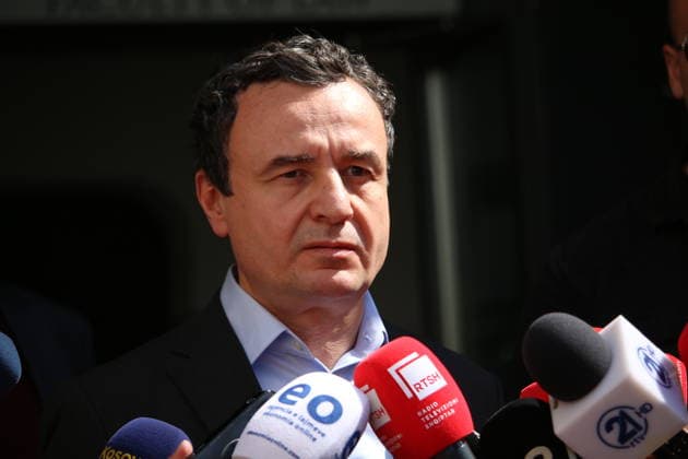 Early general election in Kosovo PRISTINA, KOSOVO - JUNE 7: Kosovo’s current Prime Minister Albin Kurti speaks to press after casting his vote during the snap general election in Pristina, Kosovo, on June 7, 2026. Erkin Keci Anadolu Pristina Kosovo. Editorial use only. Please get in touch for any other usage.  Copyright: x2026xAnadoluxErkinxKecix